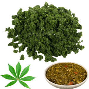 feuilles de manioc broyées